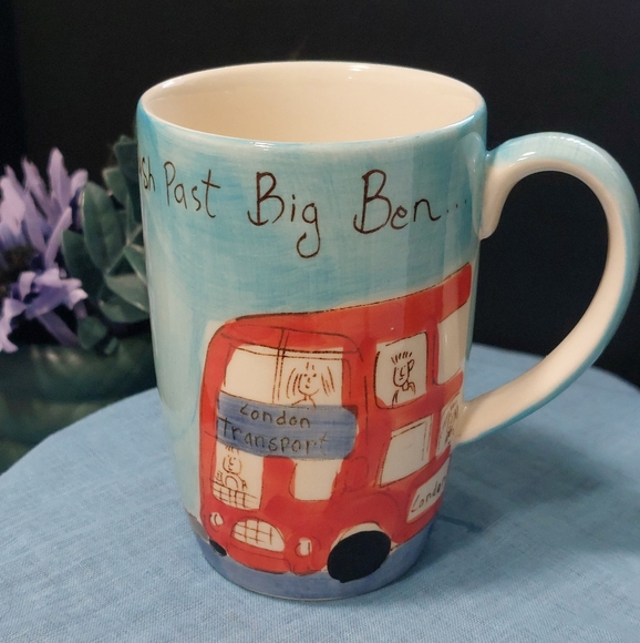 Whittard of Chelsea Big Ben Handpainted Coffee Mug Designed by Beth NWOT Mint - Picture 1 of 8